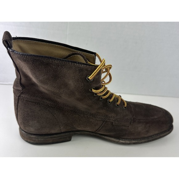 Frye Brown Moc Toe Lace Up Boots Brown Suede Leather Men's Shoe Size 11D 11 - Picture 3 of 10